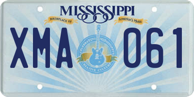 MS license plate XMA061
