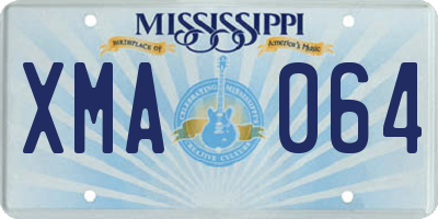 MS license plate XMA064