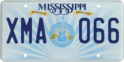 MS license plate XMA066