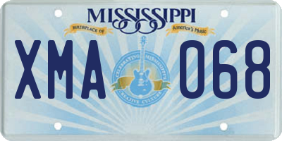 MS license plate XMA068