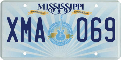 MS license plate XMA069