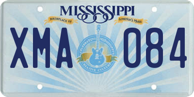 MS license plate XMA084