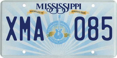 MS license plate XMA085