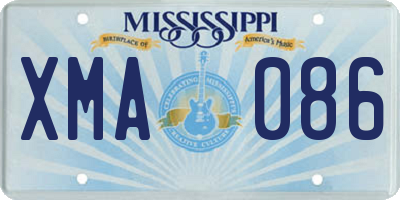 MS license plate XMA086