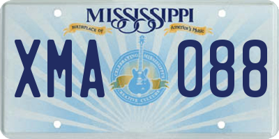 MS license plate XMA088