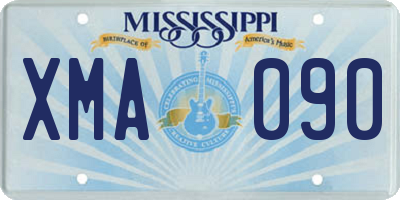 MS license plate XMA090