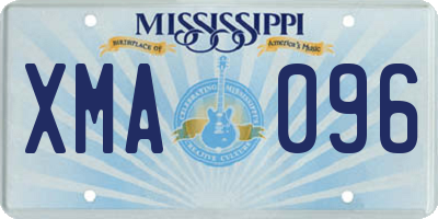 MS license plate XMA096