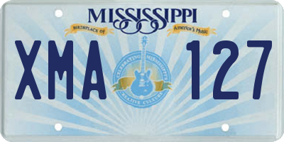 MS license plate XMA127