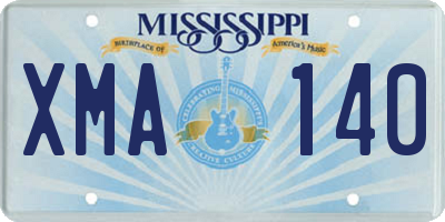 MS license plate XMA140