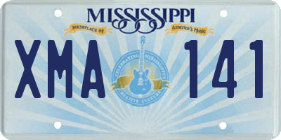 MS license plate XMA141