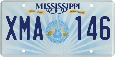 MS license plate XMA146