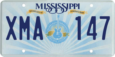 MS license plate XMA147