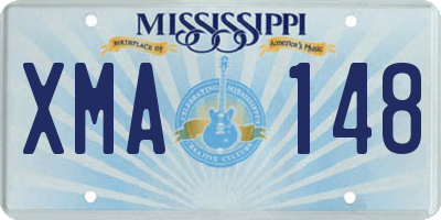 MS license plate XMA148