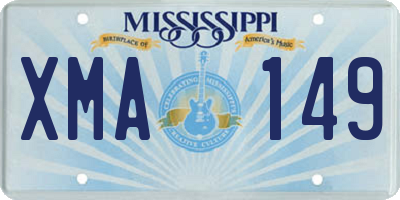 MS license plate XMA149