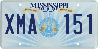 MS license plate XMA151