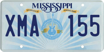 MS license plate XMA155