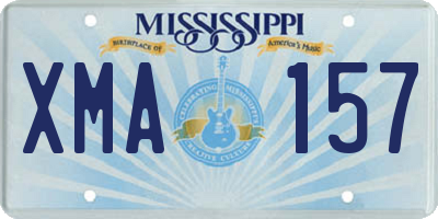MS license plate XMA157