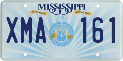MS license plate XMA161