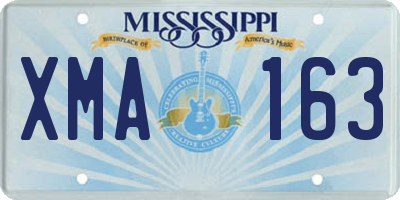 MS license plate XMA163