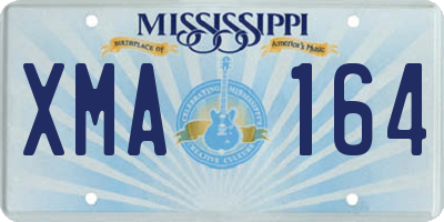 MS license plate XMA164