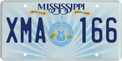 MS license plate XMA166