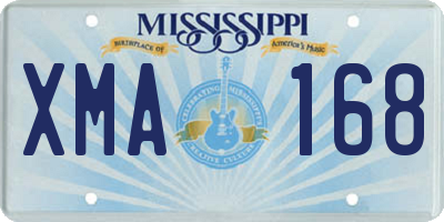 MS license plate XMA168
