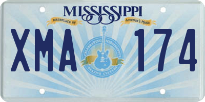 MS license plate XMA174