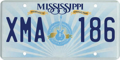 MS license plate XMA186