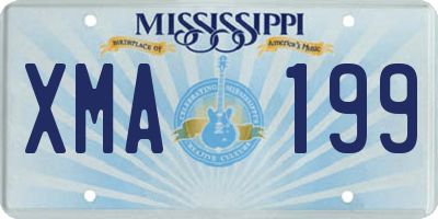 MS license plate XMA199