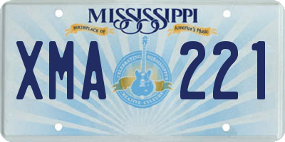 MS license plate XMA221