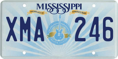 MS license plate XMA246