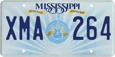 MS license plate XMA264