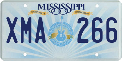 MS license plate XMA266