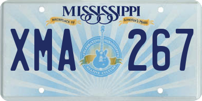 MS license plate XMA267