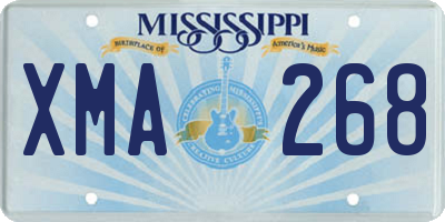 MS license plate XMA268