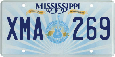MS license plate XMA269