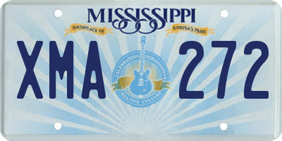 MS license plate XMA272