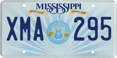 MS license plate XMA295