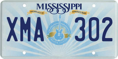 MS license plate XMA302