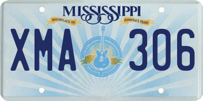 MS license plate XMA306