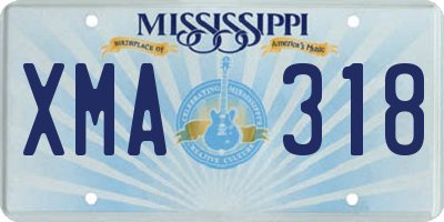 MS license plate XMA318