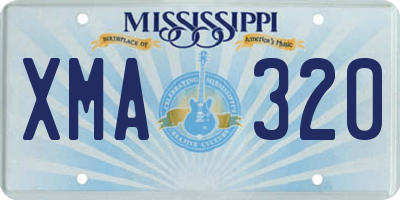 MS license plate XMA320