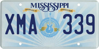 MS license plate XMA339