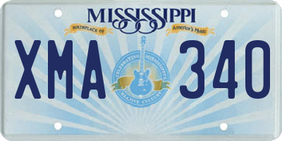 MS license plate XMA340