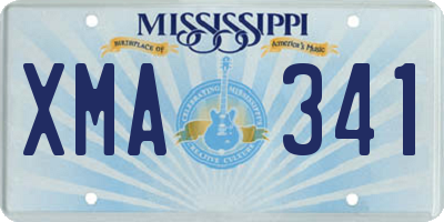 MS license plate XMA341