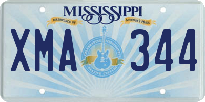 MS license plate XMA344