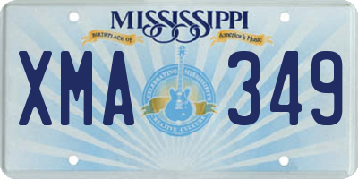 MS license plate XMA349