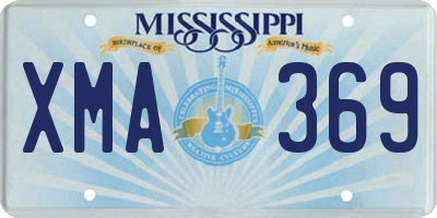 MS license plate XMA369