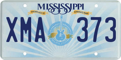 MS license plate XMA373