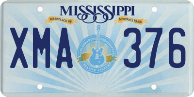 MS license plate XMA376